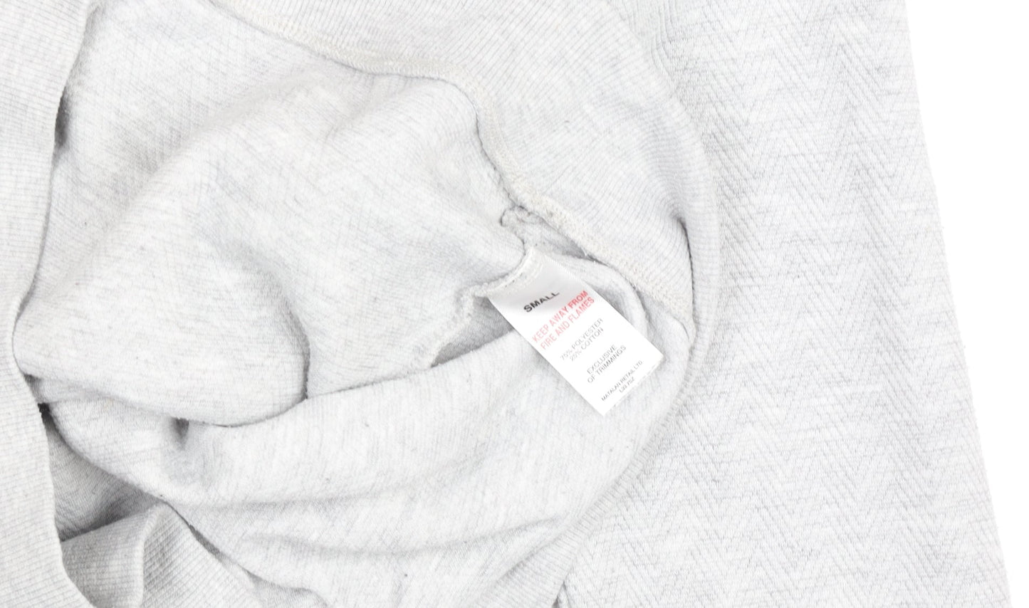 Mens UK Size S Easy Grey Pullover Sweatshirt