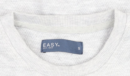 Mens UK Size S Easy Grey Pullover Sweatshirt