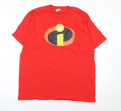 Mens UK Size L Fruit of the Loom Red  T-Shirt