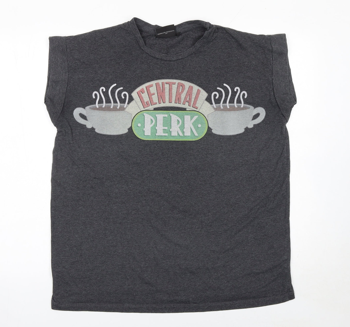 Womens UK Size 16 Friends The TV Series Grey Basic T-Shirt