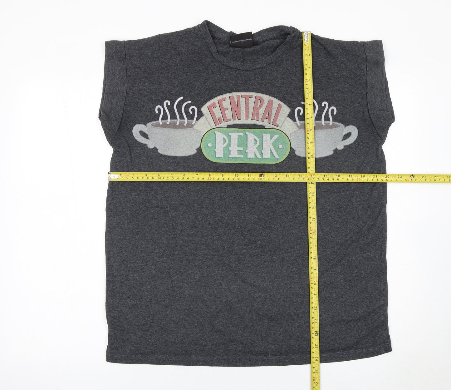 Womens UK Size 16 Friends The TV Series Grey Basic T-Shirt