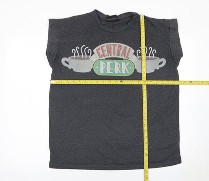Womens UK Size 16 Friends The TV Series Grey Basic T-Shirt