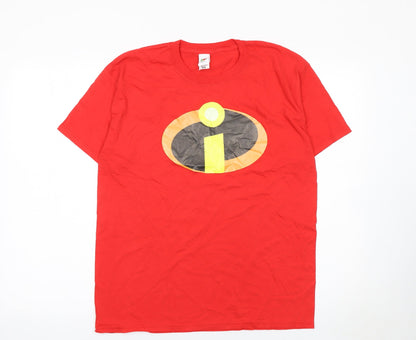 Mens UK Size M Fruit of the Loom Red  T-Shirt