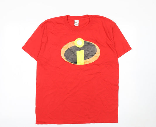 Mens UK Size M Fruit of the Loom Red  T-Shirt