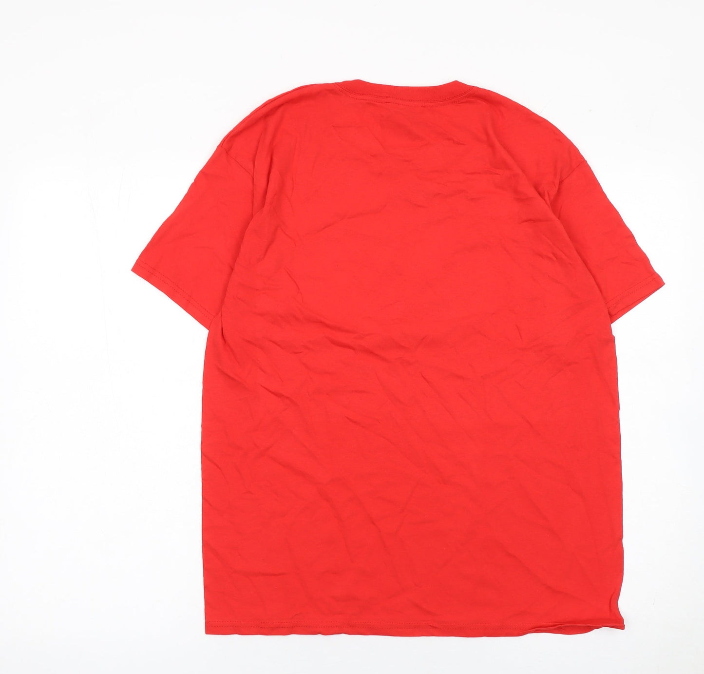 Mens UK Size M Fruit of the Loom Red  T-Shirt