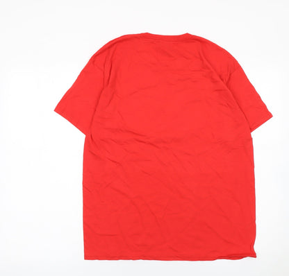 Mens UK Size M Fruit of the Loom Red  T-Shirt