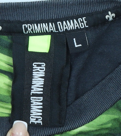 Mens UK Size L Criminal Damage Multicoloured  T-Shirt