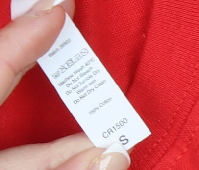 Mens UK Size S Casual Classics Red  T-Shirt