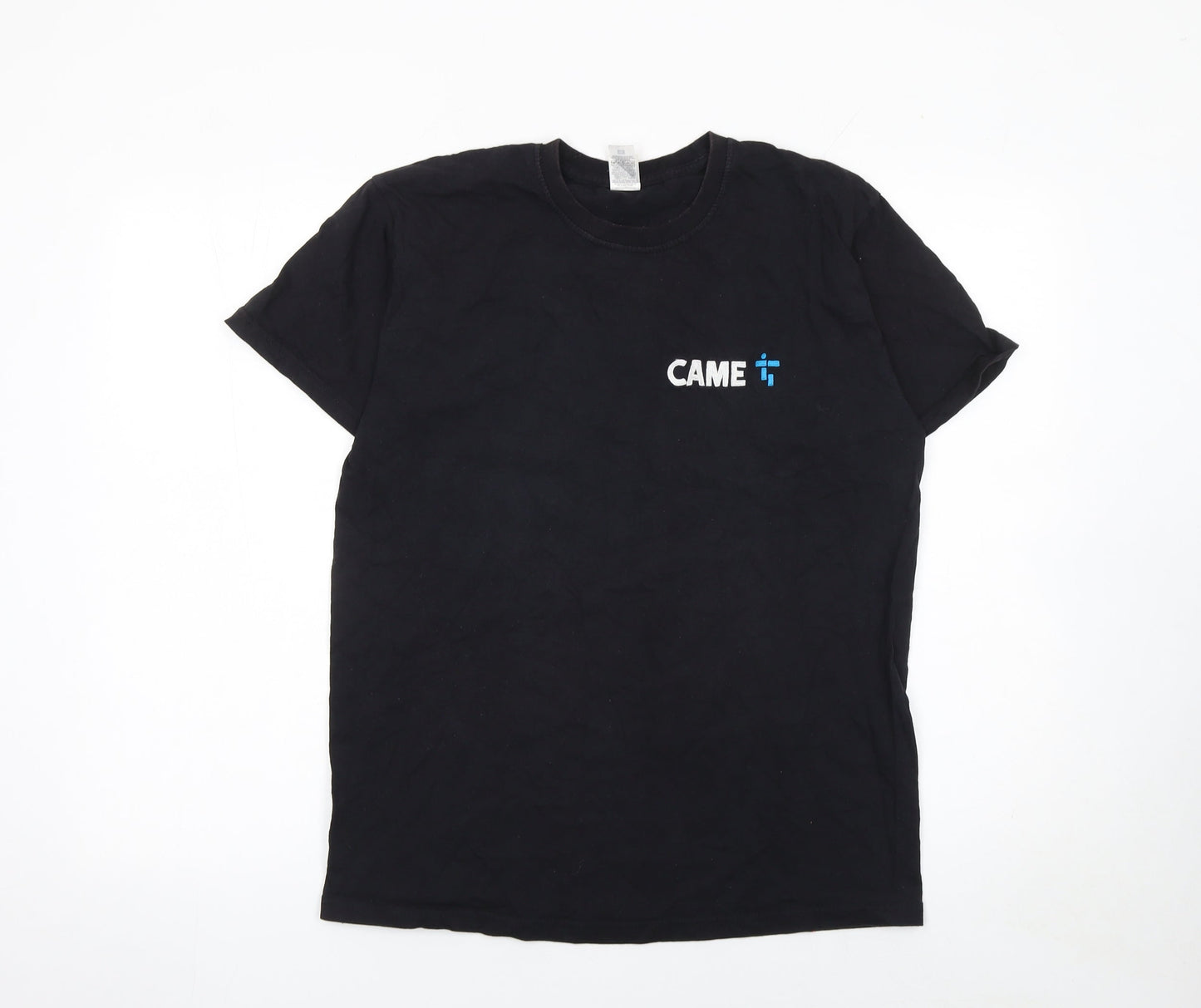 Mens UK Size M Fruit of the Loom Black  T-Shirt