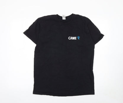 Mens UK Size M Fruit of the Loom Black  T-Shirt