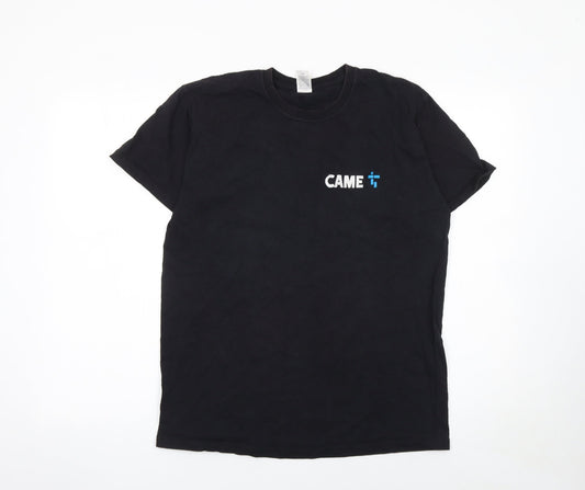 Mens UK Size M Fruit of the Loom Black  T-Shirt