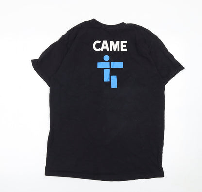 Mens UK Size M Fruit of the Loom Black  T-Shirt