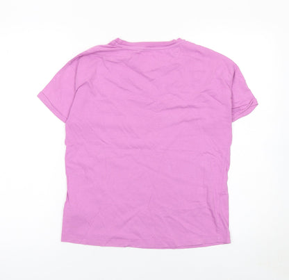 Girls UK Size 12-13 Years Marks and Spencer Pink Basic T-Shirt