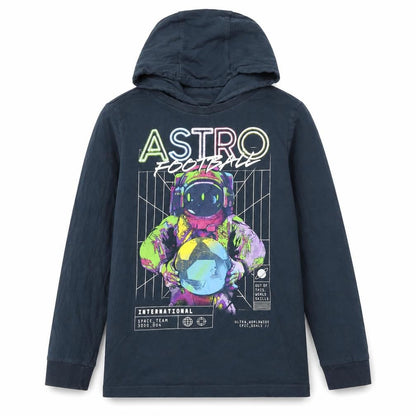 Boys UK Size 12-13 Years F&F Blue Pullover Hoodie
