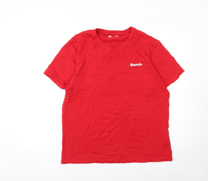 Mens UK Size L Bench Red  T-Shirt