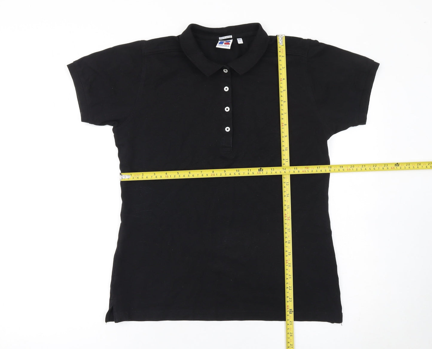 Mens UK Size L Russell Cotton Blend Polo Shirt