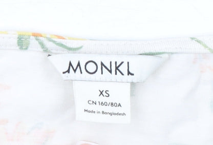 Womens UK Size XS Monki Multicoloured Cropped Blouse