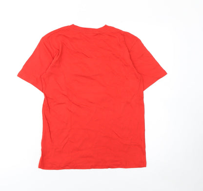 Boys UK Size 12-13 Years Casual Classics Red Basic T-Shirt