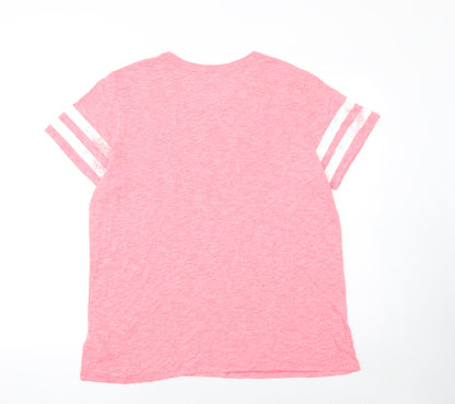 GAP Women’s Pink XL Crew Neck Short Sleeve Cotton Blend T-Shirt