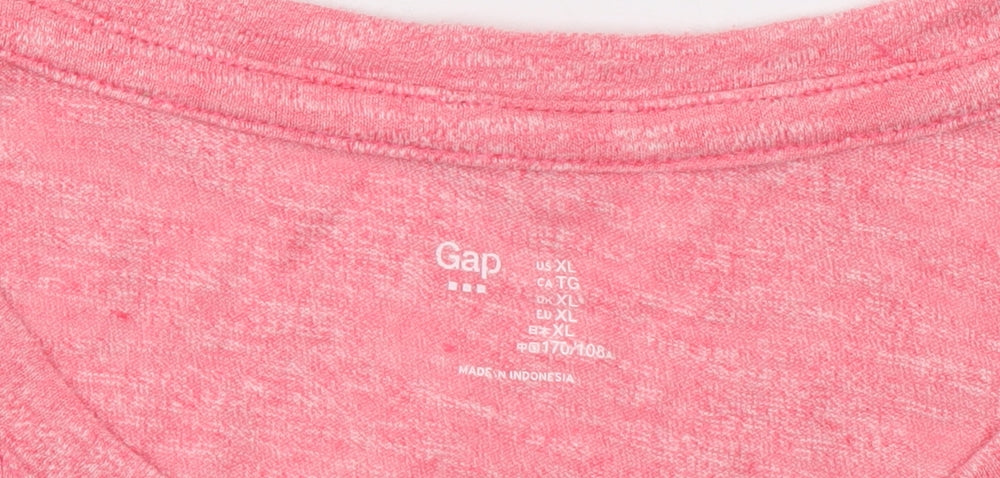 GAP Women’s Pink XL Crew Neck Short Sleeve Cotton Blend T-Shirt