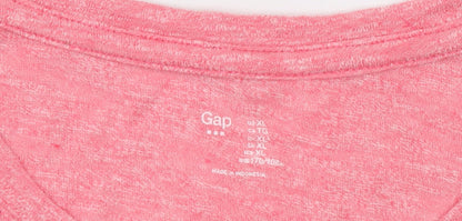 GAP Women’s Pink XL Crew Neck Short Sleeve Cotton Blend T-Shirt