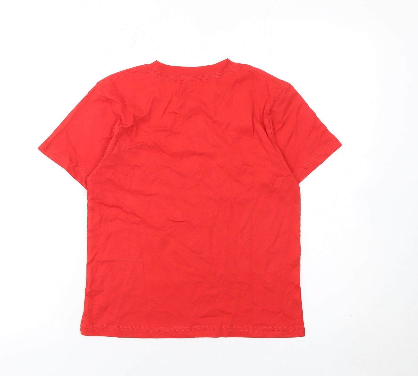 Boys UK Size 7-8 Years Casual Classics Red Basic T-Shirt