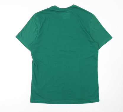 Mens UK Size M Reebok Green Gym & TrainingRunning & JoggingCrossFit T-Shirt