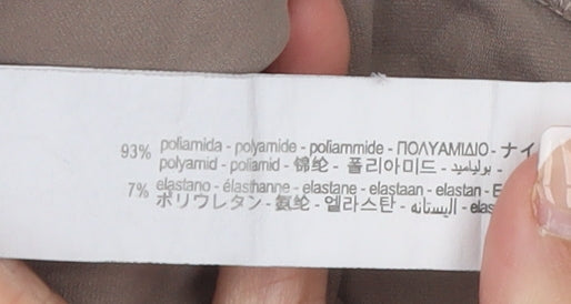 Zara Womens Beige Sleeveless Bodysuit Size S Stretchy Polyamide Blend