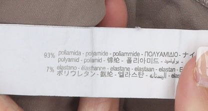 Zara Womens Beige Sleeveless Bodysuit Size S Stretchy Polyamide Blend