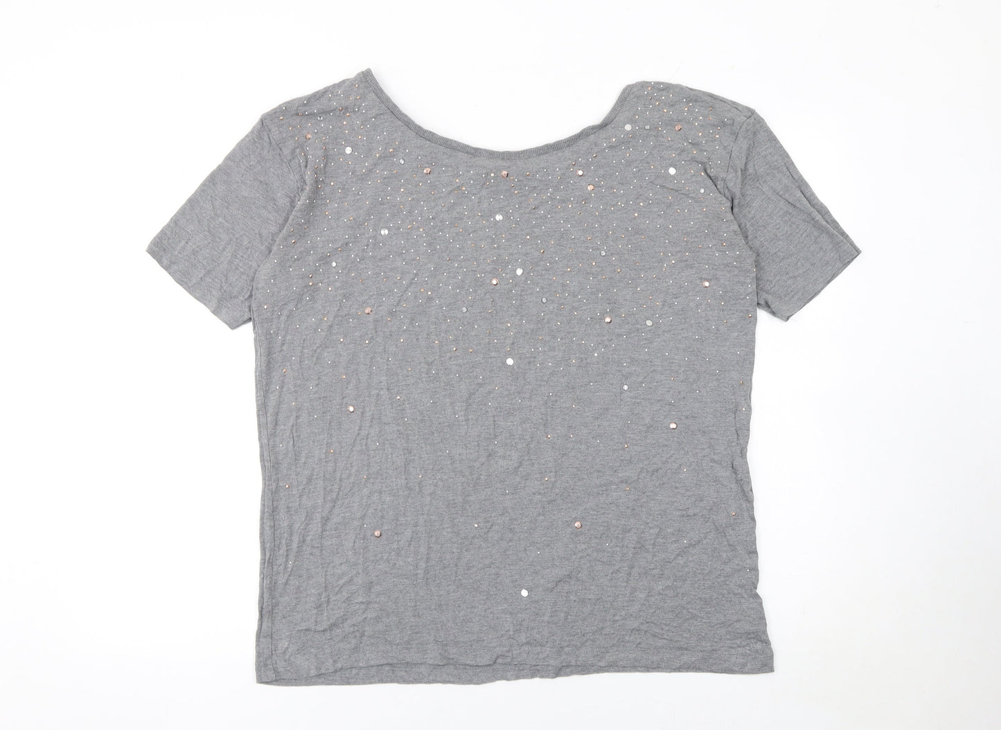Womens UK Size 12 NEXT Grey Basic T-Shirt