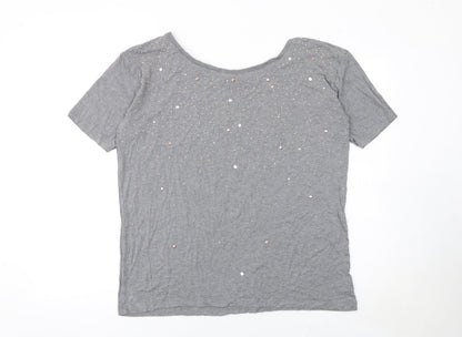 Womens UK Size 12 NEXT Grey Basic T-Shirt