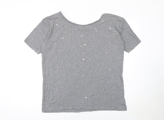 Womens UK Size 12 NEXT Grey Basic T-Shirt