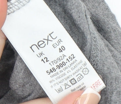 Womens UK Size 12 NEXT Grey Basic T-Shirt