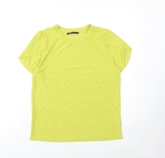 Womens UK Size 12 Marks and Spencer Green Basic T-Shirt