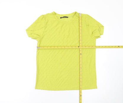 Womens UK Size 12 Marks and Spencer Green Basic T-Shirt