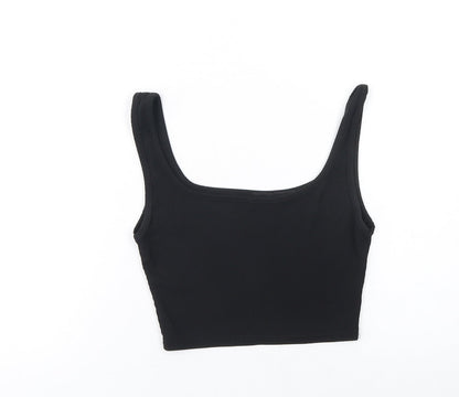 PrettyLittleThing Women’s Black Cropped Tank Top Size 6