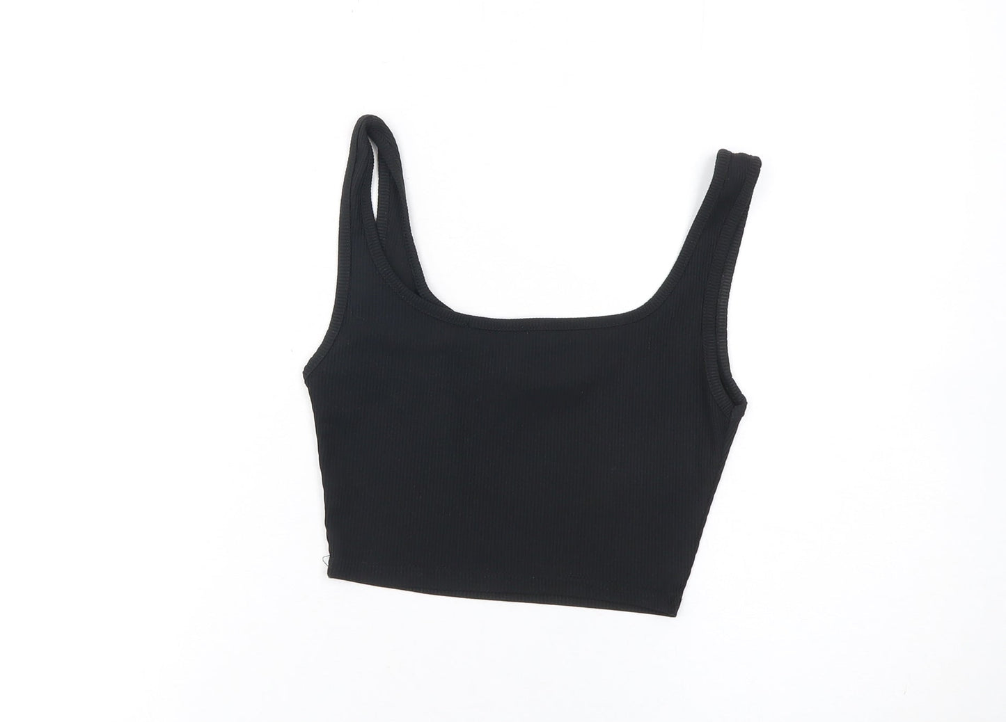 PrettyLittleThing Women’s Black Cropped Tank Top Size 6