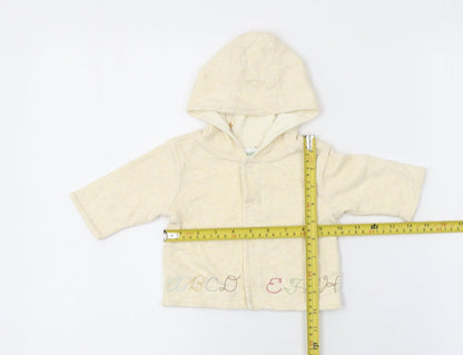 Gymboree Unisex Baby Beige 0-3 Months Hooded Outfit Set 100% Cotton ABC Embroidered