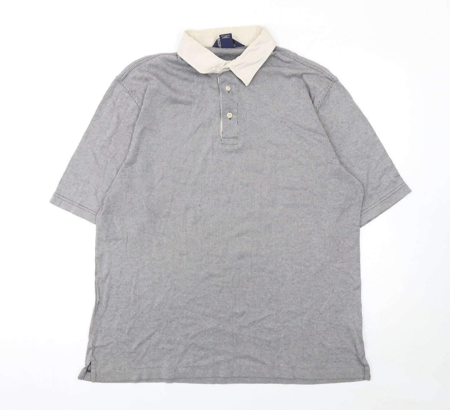 Mens UK Size L Lands' End 100% Cotton Polo Shirt