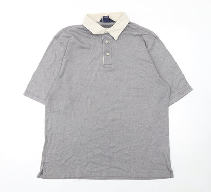 Mens UK Size L Lands' End 100% Cotton Polo Shirt