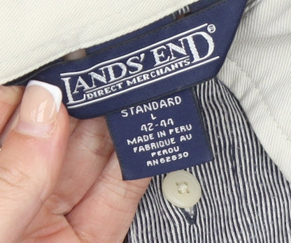 Mens UK Size L Lands' End 100% Cotton Polo Shirt