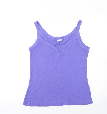 Matalan Women’s Purple Cotton V-Neck Tank Top Size 16