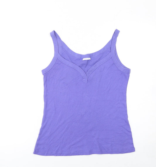 Matalan Women’s Purple Cotton V-Neck Tank Top Size 16
