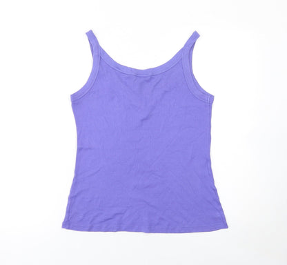 Matalan Women’s Purple Cotton V-Neck Tank Top Size 16