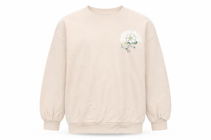 Marks and Spencer Girls Beige Choose Happy Flower Graphic Pullover Sweatshirt 11-12 Years