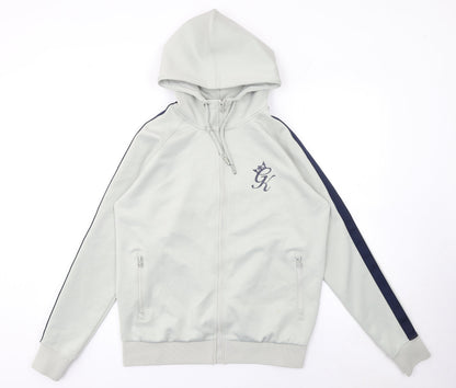 Mens UK Size M Gym King Grey Full Zip Hoodie