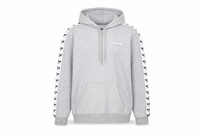 Front view of adidas Men's Grey 1/2 Zip Hoodie Small Sports Fleece