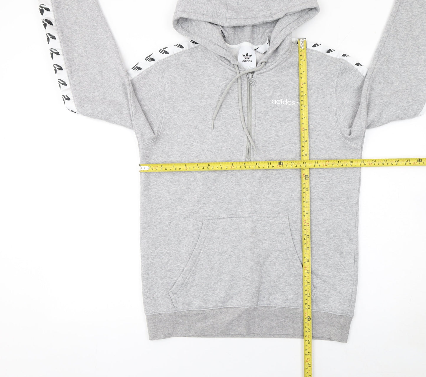 Mens UK Size S adidas Grey 1/2 Zip Hoodie