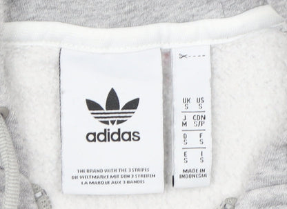 Mens UK Size S adidas Grey 1/2 Zip Hoodie
