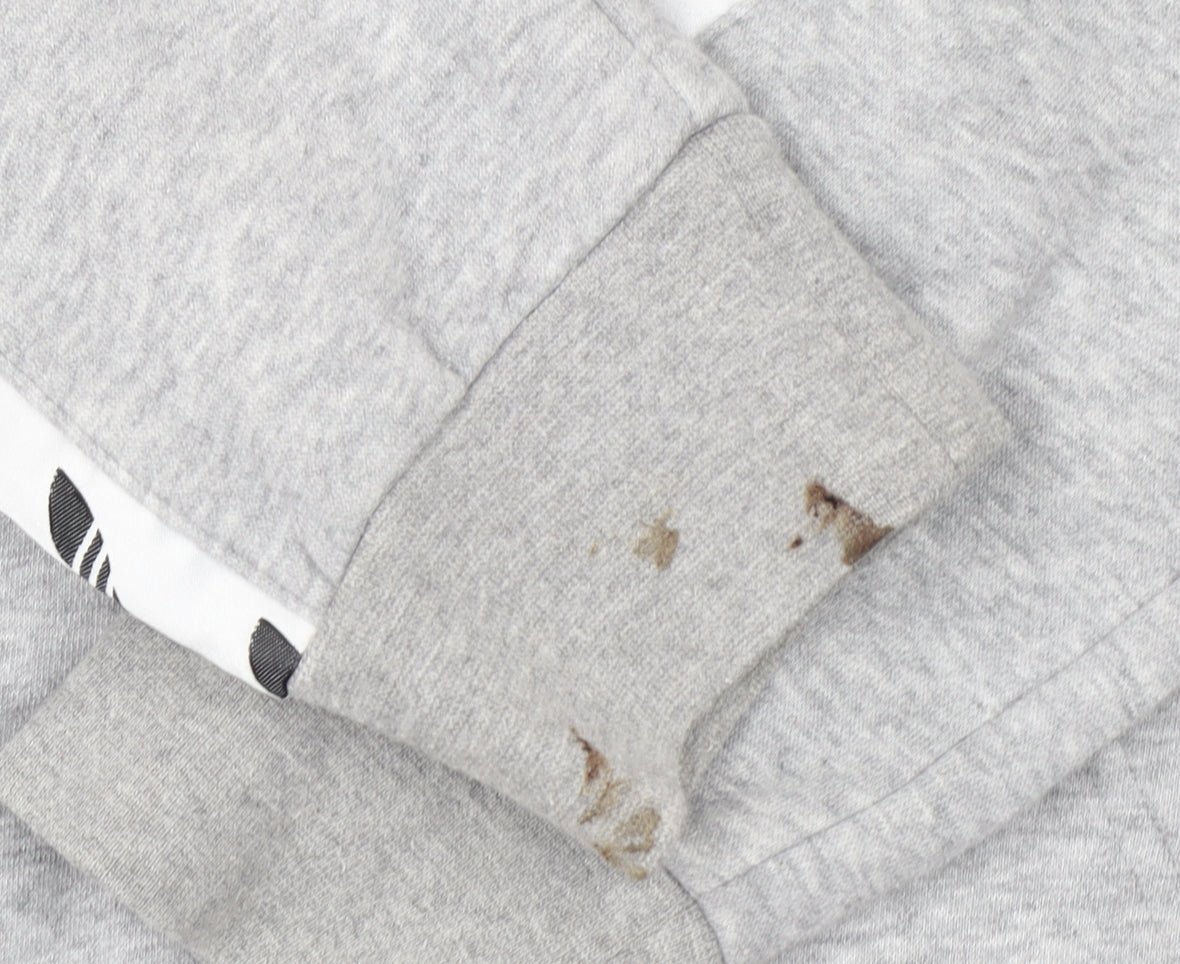 Mens UK Size S adidas Grey 1/2 Zip Hoodie